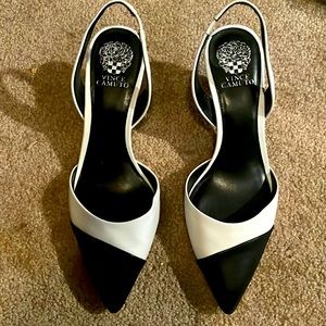 Vince Camuto Slingback Heels 🤍🖤